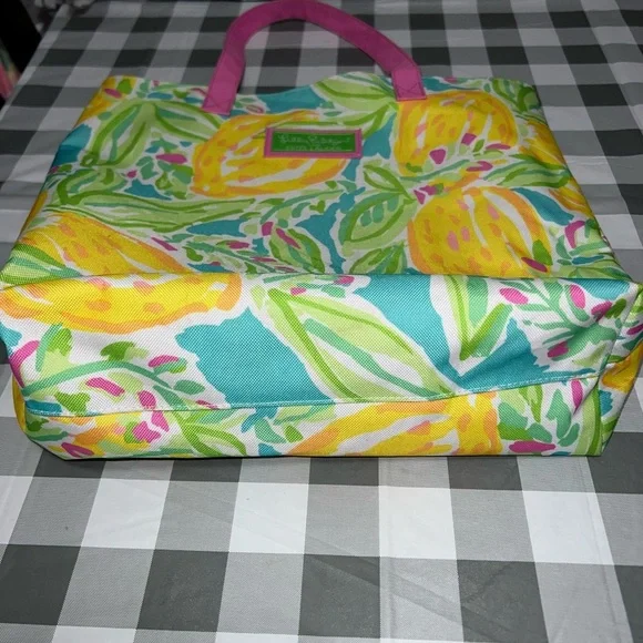 Lilly Pulitzer bright colors 🍋 lemon tote bag​ - Picture 5 of 9